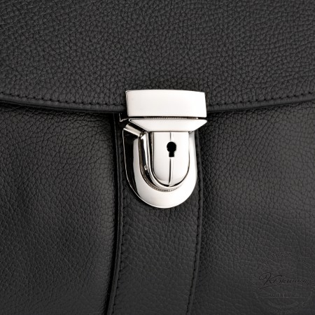 Кожаный портфель "Руби" (чёрный)